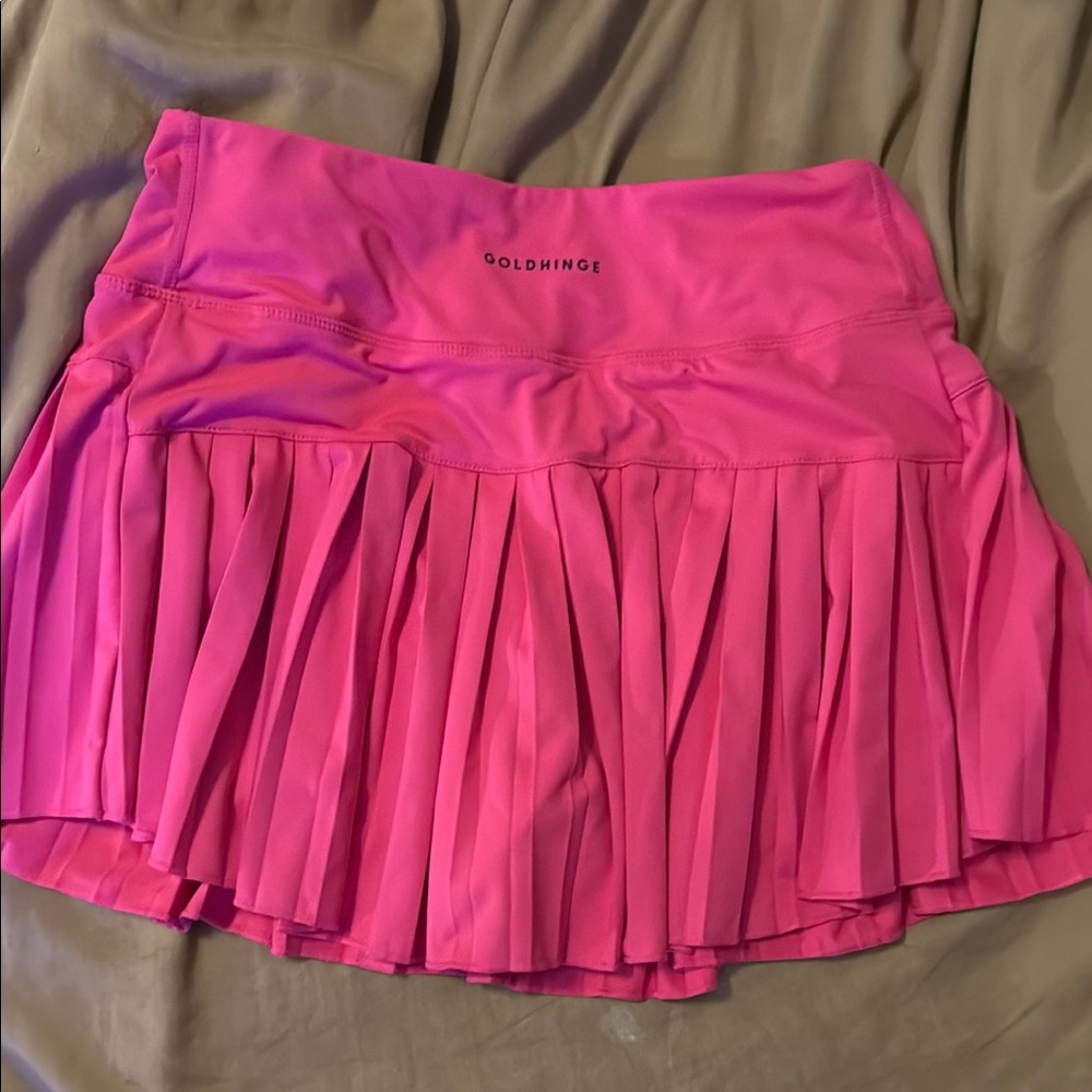 Pink Mini Gold Hinge Skirt